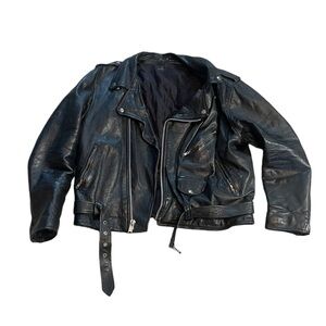 Vintage Leather Jacket from the 80s Size 46